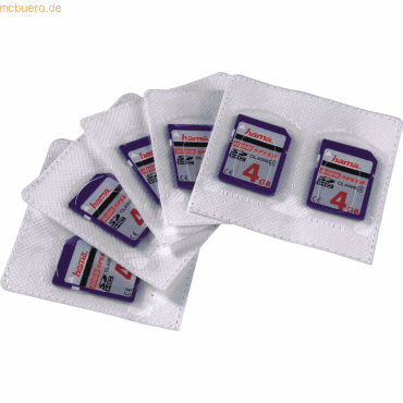 Hama SD-Kartenhüllen selbstklebend/95950 75 x 70mm weiß transparent In