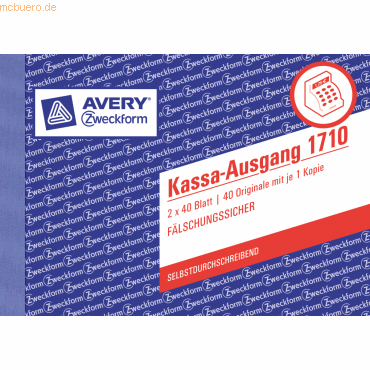 4004182017104 - ® - Ausgabebeleg din A6 quer selbstdurchschreibend 1 Durchschläge 2 x 40 Bl