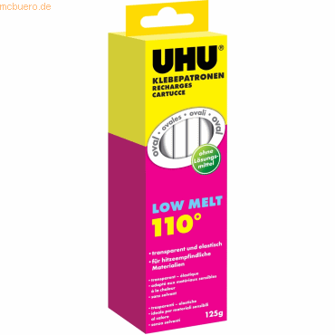 10 x UHU Klebepatrone für Klebepistole LT110 transparent VE=125g