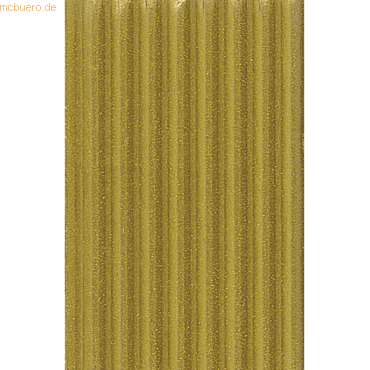 3065504712757 - Bastelwellpappe 300g qm 50x70cm gold VE=10 Bogen