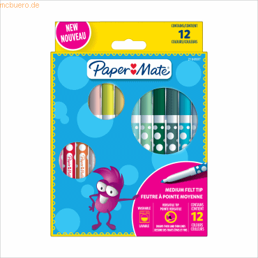 3026981665073 - Paper Mate Filzstift 2166507 sort 12St 3026981665073 12 Stück 3026981665073 - Paper Mate Filzstift 2166507 sort 12St 3026981665073 12 Stück