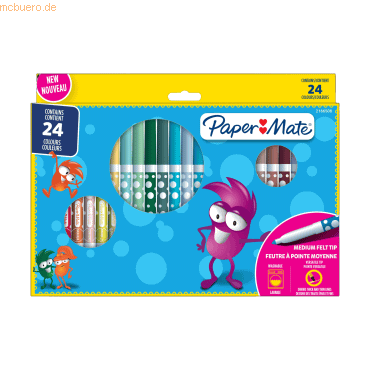 3026981665080 - Paper Mate Filzstift 2166508 sort 24St 3026981665080 24 Stück 3026981665080 - Paper Mate Filzstift 2166508 sort 24St 3026981665080 24 Stück