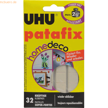 12 x UHU Klebepads patafix homedeco VE=32 Stück