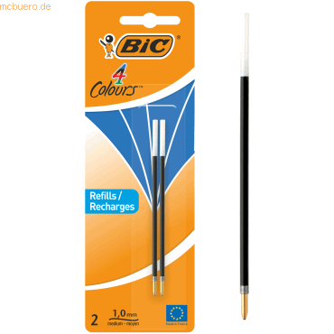 3086123402942 - BIC 4 Colours Original Nachfüllminen mittlere Spitze Blau 2er Pack 3086123402942 - BIC 4 Colours Original Nachfüllminen mittlere Spitze Blau 2er Pack