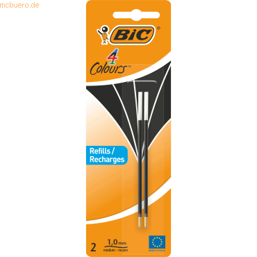 3086123402959 - BIC 4 Colours Original Nachfüllminen mittlere Spitze Schwarz 2er Pack 3086123402959 - BIC 4 Colours Original Nachfüllminen mittlere Spitze Schwarz 2er Pack