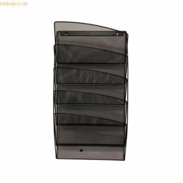3129710016969 - Prospekthalter MESHWALLIT N 5 Fächer Querformat Drahtmetall schwarz 3129710016969 Alba 3129710016969 - Prospekthalter MESHWALLIT N 5 Fächer Querformat Drahtmetall schwarz 3129710016969 Alba