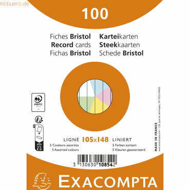 3130630108542 - Karteikarten 10854E je 20 x blau gelb grün rosa weiß liniert 205g 3130630108542 100 Stück 3130630108542 - Karteikarten 10854E je 20 x blau gelb grün rosa weiß liniert 205g 3130630108542 100 Stück