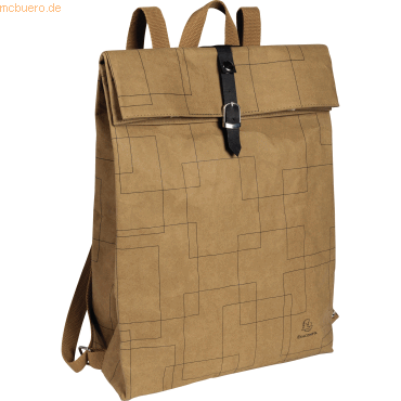 3130630176404 - Rucksack Eterneco in Lederoptik für Laptops bis 14 Dokumente bis DIN A4 B 320 x T 130 x H 430 mm Papier braun