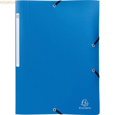 3130630550822 - Eckspannmappe Opak 55082E A4 blau Polypropylen mit 3 Einschlagklappen 3130630550822 Exacompta