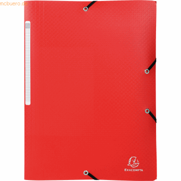 3130630550853 - Eckspannmappe Opak 55085E A4 rot Polypropylen mit 3 Einschlagklappen 3130630550853 Exacompta