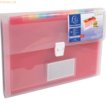 3130630552987 - Fächermappe 55298E A4 mit 13 Fächern 13-teilig blanko A-Z Jan-Dez Kunststoff transparent bunt 3130630552987 - Fächermappe 55298E A4 mit 13 Fächern 13-teilig blanko A-Z Jan-Dez Kunststoff transparent bunt