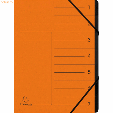 3130635407046 - Ordnungsmappe din A4 170g m² Colorspankarton Farbe orange Farbe des Fächerblocks schwarz 7 Fächer 3130635407046 - Ordnungsmappe din A4 170g m² Colorspankarton Farbe orange Farbe des Fächerblocks schwarz 7 Fächer