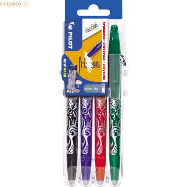 3131910546795 - Pilot Frixion Ball Kugelschreiber Farbig sortiert 035 mm Mittel Kegelförmig Nachfüllbar 50% Recycelt 4 Stück 3131910546795 - Pilot Frixion Ball Kugelschreiber Farbig sortiert 035 mm Mittel Kegelförmig Nachfüllbar 50% Recycelt 4 Stück