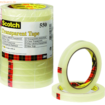 3134375261708 - Scotch Klebefilm 550 transparent 19 mm x 66 m Kerndurchmesser 76 mm hohe Klebkraft gepackt zu 8 Stück (5501966) 3134375261708 - Scotch Klebefilm 550 transparent 19 mm x 66 m Kerndurchmesser 76 mm hohe Klebkraft gepackt zu 8 Stück (5501966)