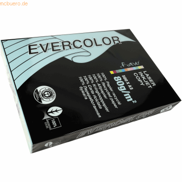 3288580300063 - 5 x Kopierpapier Forever Evercolor DIN A3 hellblau 80 g