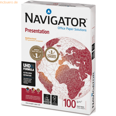 Navigator Kopierpapier Presentation A4 100g/qm VE=500 Blatt weiß