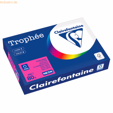 3329680001921 - Kopierpapier Trophée Color 2973PC A4 80g neonrosa 3329680001921 500 Blatt 3329680001921 - Kopierpapier Trophée Color 2973PC A4 80g neonrosa 3329680001921 500 Blatt