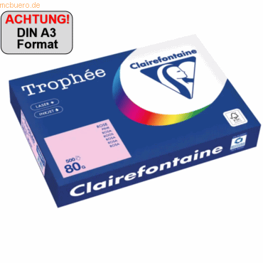 3329680004656 - Kopierpapier Trophée Color 1888PC A3 80g rosa 3329680004656 500 Blatt 3329680004656 - Kopierpapier Trophée Color 1888PC A3 80g rosa 3329680004656 500 Blatt