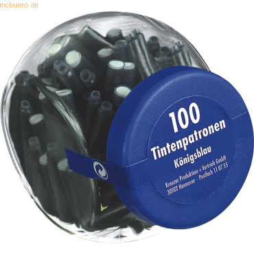 10 x Pelikan Tintenpatrone im Glas blau VE=100 Stück