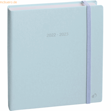Quo Vadis Buchkalender Plan Day 16x16cm Pastell Blau 2025