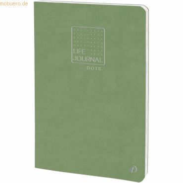 3371010468034 - Life Journal Slim 15x21cm dot-Lineatur lindgrün