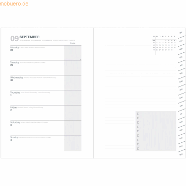 3371010491988 - Buchkalender Plan Note 15 Ersatzkalender 15x21cm 2023