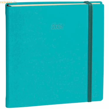 3371010519156 - Buchkalender Executif Prestige 16x16cm Silk türkis 2026