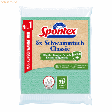 3384122002164 - Schwammtuch Classic 19200216 5St 3384122002164 SPONTEX 5 Stück 3384122002164 - Schwammtuch Classic 19200216 5St 3384122002164 SPONTEX 5 Stück