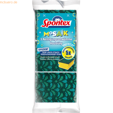 3384124110560 - Spontex Mosaik Topfreiniger Topfschwämme mit 2x bessere Scheuerleistung 1 Packung = 3 Schwämme 3384124110560 - Spontex Mosaik Topfreiniger Topfschwämme mit 2x bessere Scheuerleistung 1 Packung = 3 Schwämme