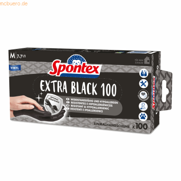 3384129330079 - Extra black packung mit 100 einweg-vinylhandschuhen puderfrei und latexfrei mehrzweck in einer pr-spenderbox - Spontex 3384129330079 - Extra black packung mit 100 einweg-vinylhandschuhen puderfrei und latexfrei mehrzweck in einer pr-spenderbox - Spontex