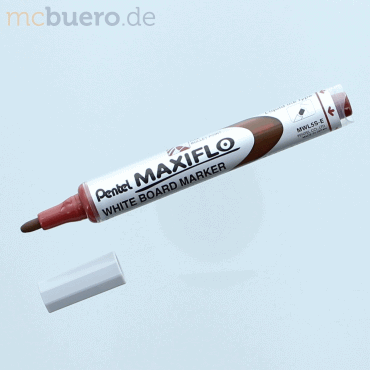 3474377910755 - 12 x Whiteboardmarker Maxiflo 2mm Rundspitze braun