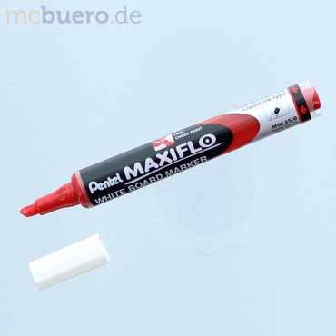 3474377910823 - 12 x Whiteboardmarker Maxiflo 2-5mm Keilspitze rot