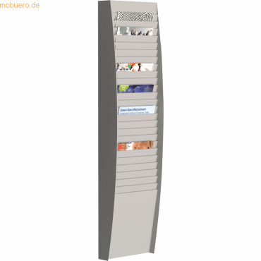 3660141170146 - Paperflow - Prospekthalter 273 x 112 x 129 cm (b x h x t) din A4 Polystyrol grau 25 Fächer Verwendung für Papierformat din A4 3660141170146 - Paperflow - Prospekthalter 273 x 112 x 129 cm (b x h x t) din A4 Polystyrol grau 25 Fächer Verwendung für Papierformat din A4