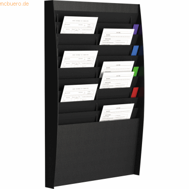 3660141170214 - Paperflow - Prospekthalter 544 x 865 x 106 cm (b x h x t) din A4 Polystyrol schwarz 20 Fächer