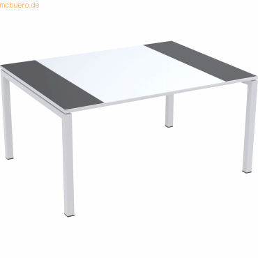 3660141220278 - Schreibtisch T150131311 65-130cm (H) 150x114cm (BxT) rechteckig anthrazit weiß weiß 3660141220278 easyDesk 3660141220278 - Schreibtisch T150131311 65-130cm (H) 150x114cm (BxT) rechteckig anthrazit weiß weiß 3660141220278 easyDesk