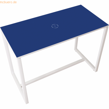 3660141222951 - Stehtisch TD1141306P 110cm (H) 114x75cm (BxT) rechteckig blau   weiß 3660141222951 easyDesk