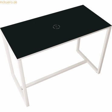 3660141223088 - Stehtisch TD1501311P 110cm (H) 150x75cm (BxT) rechteckig anthrazit   weiß 3660141223088 easyDesk