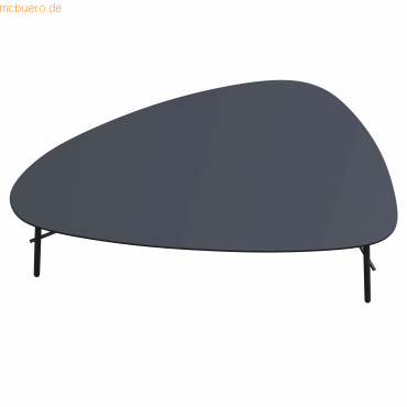 3660141226263 - Beistelltisch Paperflow Lazy Trapezform furniertes MDF Stahlgestell B 930 x T 500 x H 400 mm schwarz schwarz 3660141226263 - Beistelltisch Paperflow Lazy Trapezform furniertes MDF Stahlgestell B 930 x T 500 x H 400 mm schwarz schwarz