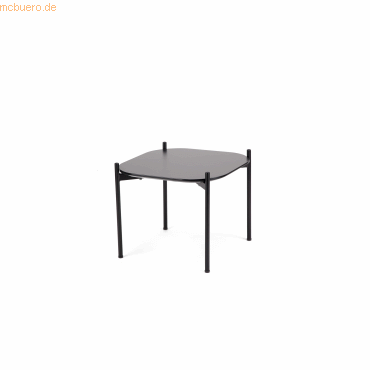 3660141226287 - Paperflow Quadratischer Beistelltisch Schwarze Tischplatte Schwarzer Rahmen 4 Beine Meet 500 x 500 x 400 mm 3660141226287 - Paperflow Quadratischer Beistelltisch Schwarze Tischplatte Schwarzer Rahmen 4 Beine Meet 500 x 500 x 400 mm