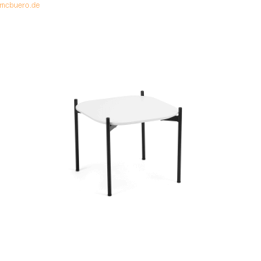 3660141226294 - Paperflow Quadratischer Beistelltisch Weiße Tischplatte Schwarzer Rahmen 4 Beine Meet 500 x 500 x 400 mm 3660141226294 - Paperflow Quadratischer Beistelltisch Weiße Tischplatte Schwarzer Rahmen 4 Beine Meet 500 x 500 x 400 mm