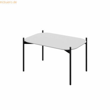 3660141226317 - Beistelltisch Paperflow Meet Rechteck furniertes MDF Stahlgestell B 750 x T 500 x H 400 mm weiß schwarz 3660141226317 - Beistelltisch Paperflow Meet Rechteck furniertes MDF Stahlgestell B 750 x T 500 x H 400 mm weiß schwarz