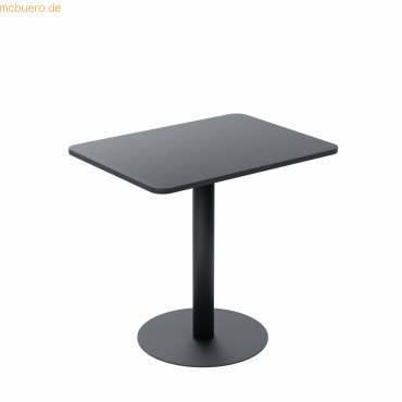 3660141226409 - Bistrotisch Paperflow® Mezzo melaminharzbeschichtete MDF-Platte Stahlgestell quadratisch B 800 x T 800 x H 750 mm schwarz mattschwarz 3660141226409 - Bistrotisch Paperflow® Mezzo melaminharzbeschichtete MDF-Platte Stahlgestell quadratisch B 800 x T 800 x H 750 mm schwarz mattschwarz