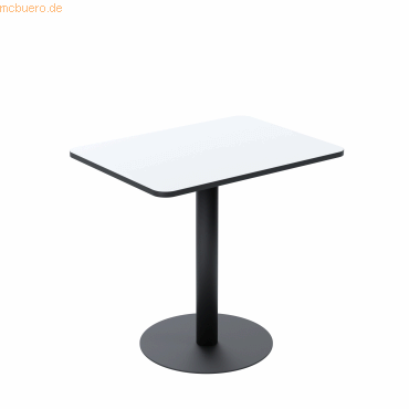 3660141226416 - Bistrotisch Paperflow Mezzo melaminharzbeschichtete MDF-Platte Stahlgestell rechteckig B 600 x T 800 x H 750 mm weiß mattschwarz 3660141226416 - Bistrotisch Paperflow Mezzo melaminharzbeschichtete MDF-Platte Stahlgestell rechteckig B 600 x T 800 x H 750 mm weiß mattschwarz