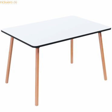 3660141226652 - Bistrotisch Palomba Rechteck 4-Fuß Gestell aus Massivholz B 1200 x T 800 x H 750 mm weiß Buche 3660141226652 - Bistrotisch Palomba Rechteck 4-Fuß Gestell aus Massivholz B 1200 x T 800 x H 750 mm weiß Buche