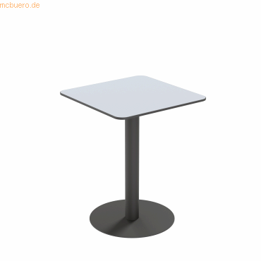 3660141226775 - Paperflow Outdoor-Tisch Cross quadratisch Tellerfuß B 600 x T 600 x H 750 mm grau mattschwarz 3660141226775 - Paperflow Outdoor-Tisch Cross quadratisch Tellerfuß B 600 x T 600 x H 750 mm grau mattschwarz