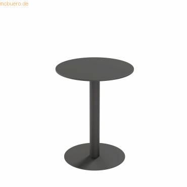 3660141226782 - meet by Paperflow Outdoor-Tisch Cross rund Tellerfuß Ø 600 x H 750 mm schwarz mattschwarz