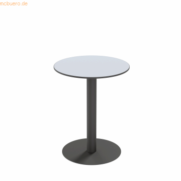 3660141226799 - Paperflow Outdoor-Tisch Cross rund Tellerfuß Ø 600 x H 750 mm grau mattschwarz