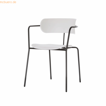 3660141233162 - Stuhl BISTRO stapelbar bis zu 4 Stück B 535 x T 545 x H 760 mm Stahlrohr & Polypropylen weiß 2 Stück 3660141233162 - Stuhl BISTRO stapelbar bis zu 4 Stück B 535 x T 545 x H 760 mm Stahlrohr & Polypropylen weiß 2 Stück