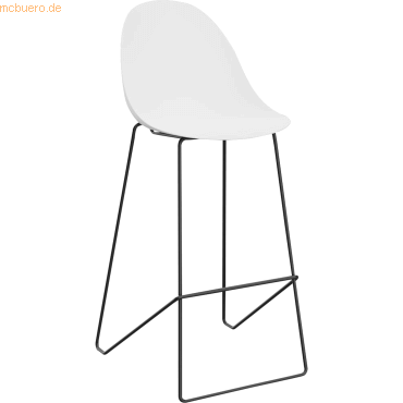 3660141233308 - Barhocker Void Stahlrohr-Fußgestell B 505 x T 590 x H 760 mm weiß schwarz 2 Stück 3660141233308 - Barhocker Void Stahlrohr-Fußgestell B 505 x T 590 x H 760 mm weiß schwarz 2 Stück