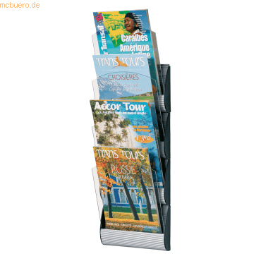 3660141239126 - Prospekthalter Integral 232 x 735 x 9 cm (B x H x T) DIN A4 hoch Polypropylen alu 4 Fächer 3660141239126 PAPERFLOW 4064X435 3660141239126 - Prospekthalter Integral 232 x 735 x 9 cm (B x H x T) DIN A4 hoch Polypropylen alu 4 Fächer 3660141239126 PAPERFLOW 4064X435